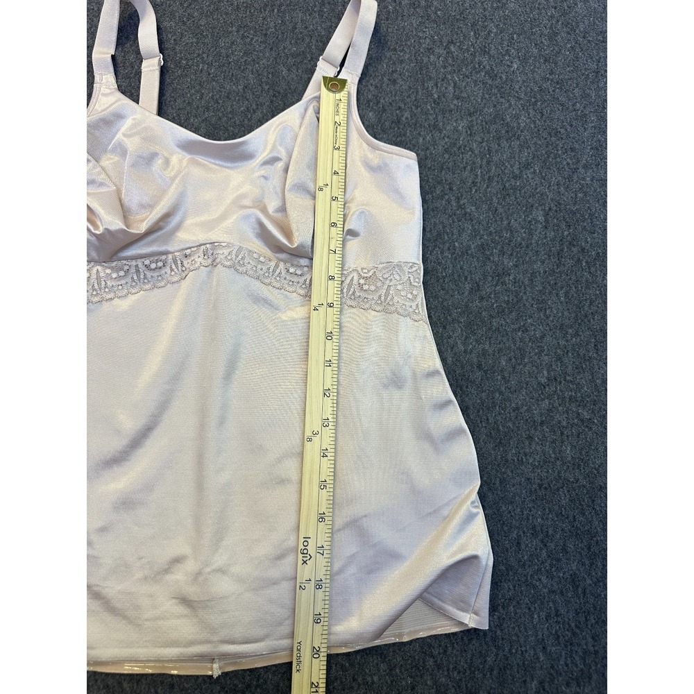 Ruby Ribbon Lace Cami Size 42 Tan Beige Support Shapewear 3024 Sculpting Cami - Picture 6 of 13